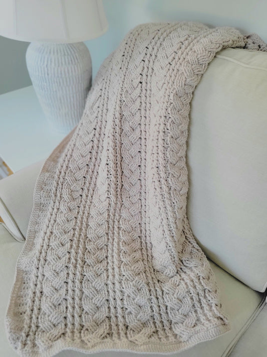 Cable Throw Crochet Pattern